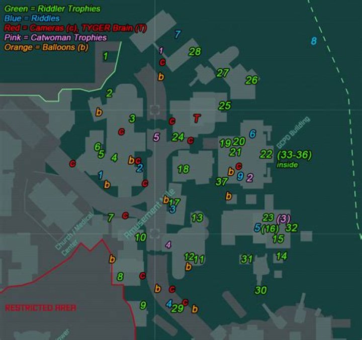 Are there riddler maps in arkham city?