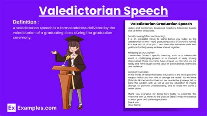 Are valedictorians required to give a speech?