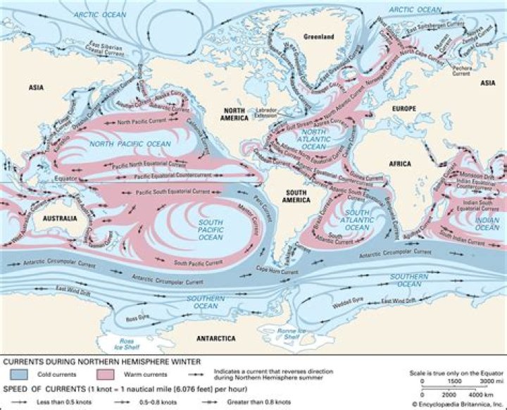 At causes deep ocean currents?