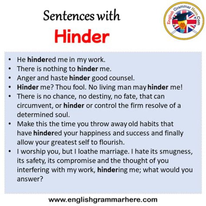 At does hinder mean?