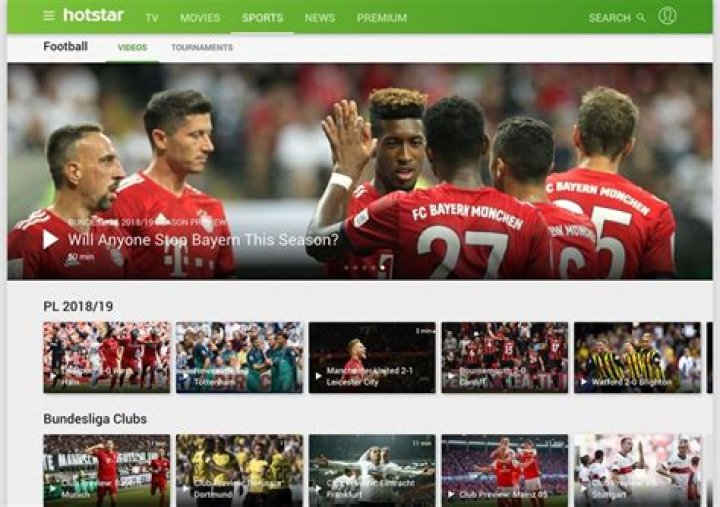 Can i watch bundesliga on hotstar?
