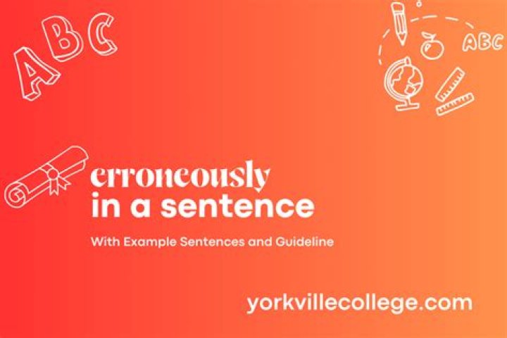 Can you use erroneously in a sentence?
