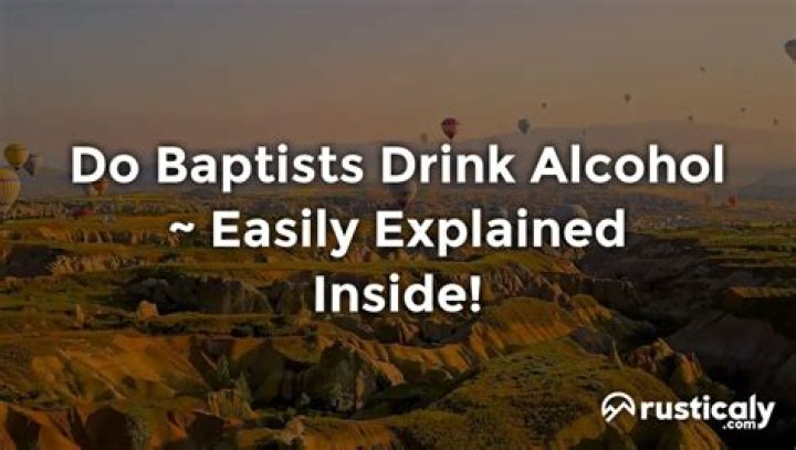 Do reformed baptists drink?