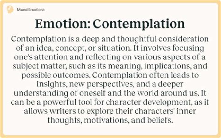 Does contemplative mean thoughtful?