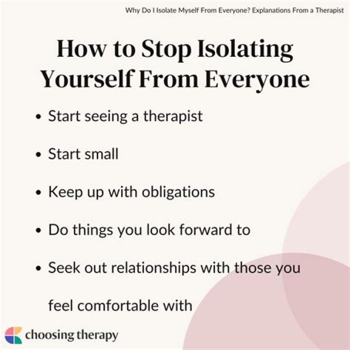 Does isolating yourself help?