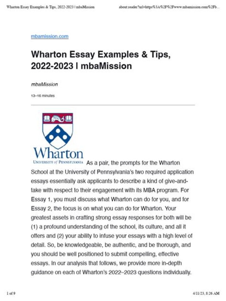 Does wharton require sat essay?