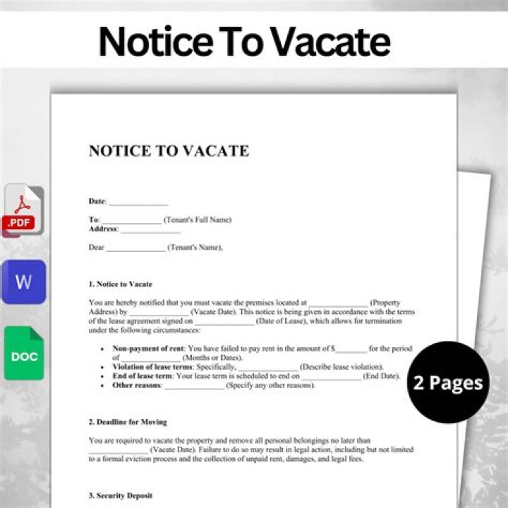 For notice to vacate?