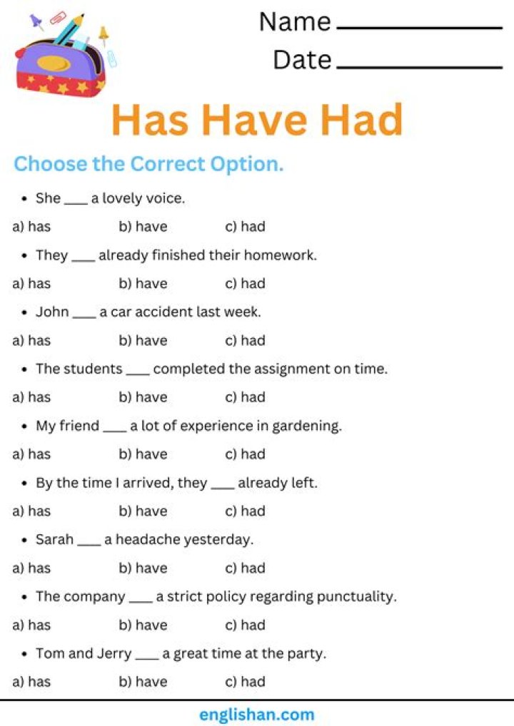 Has answered or had answered?