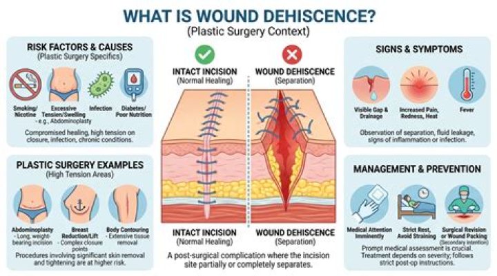 How is dehiscence treated?