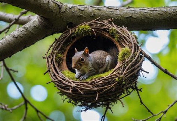 How many nests does a squirrel usually create?