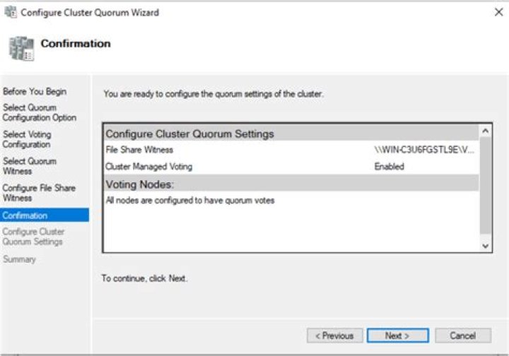 How to configure quorum disk in windows 2016?
