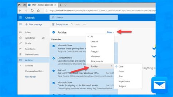 How to uncouple emails in outlook?