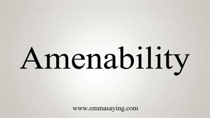 How to use amenability in a sentence?