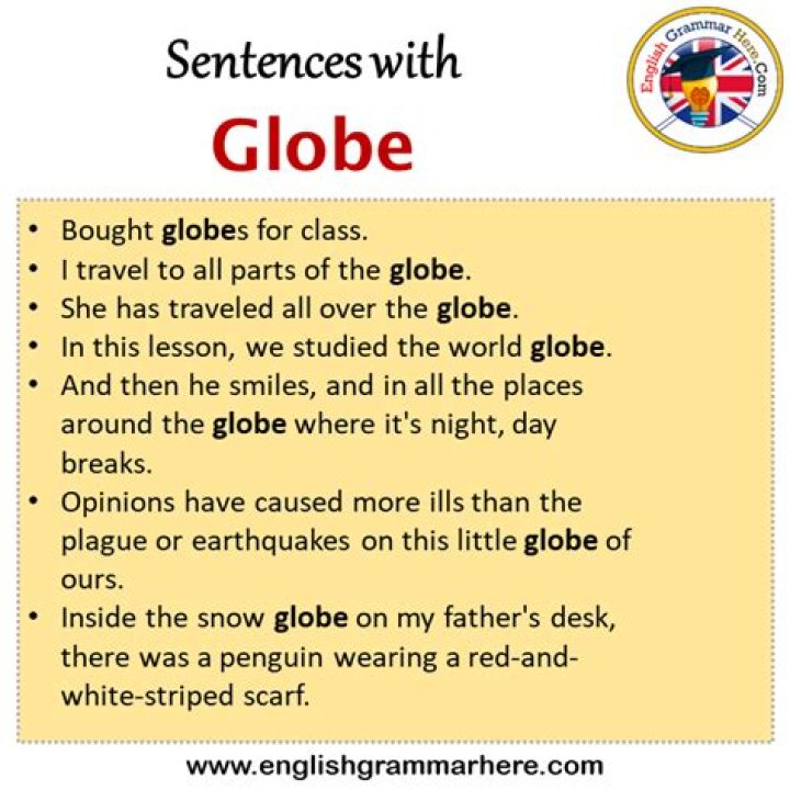 How to use globe in a sentence?