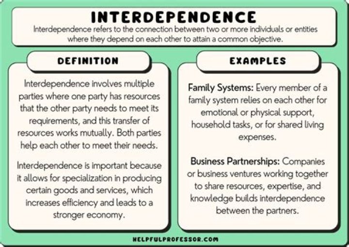 In business what is interdependence?