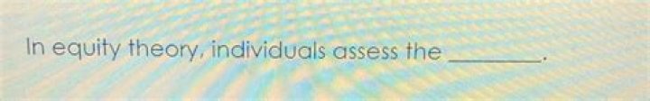 In equity theory individuals assess the?