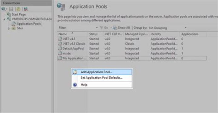 In iis what is an application pool?