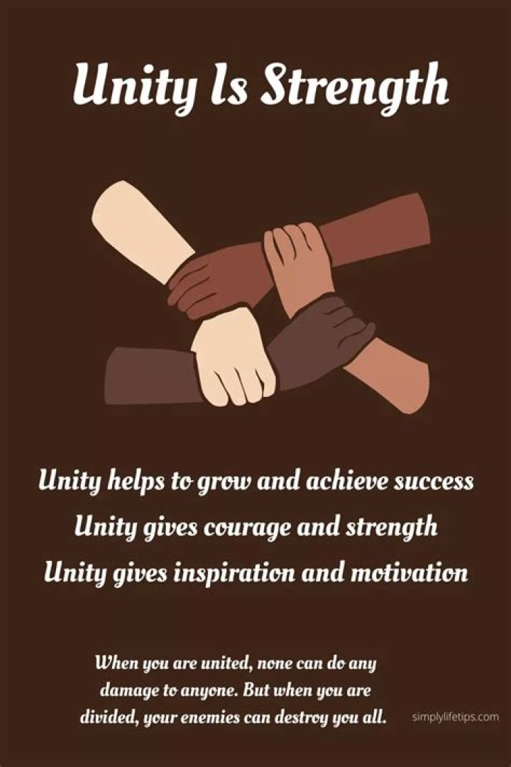 In unity is strength?