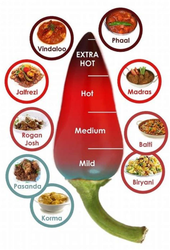 Indian curry in order of spiciness?