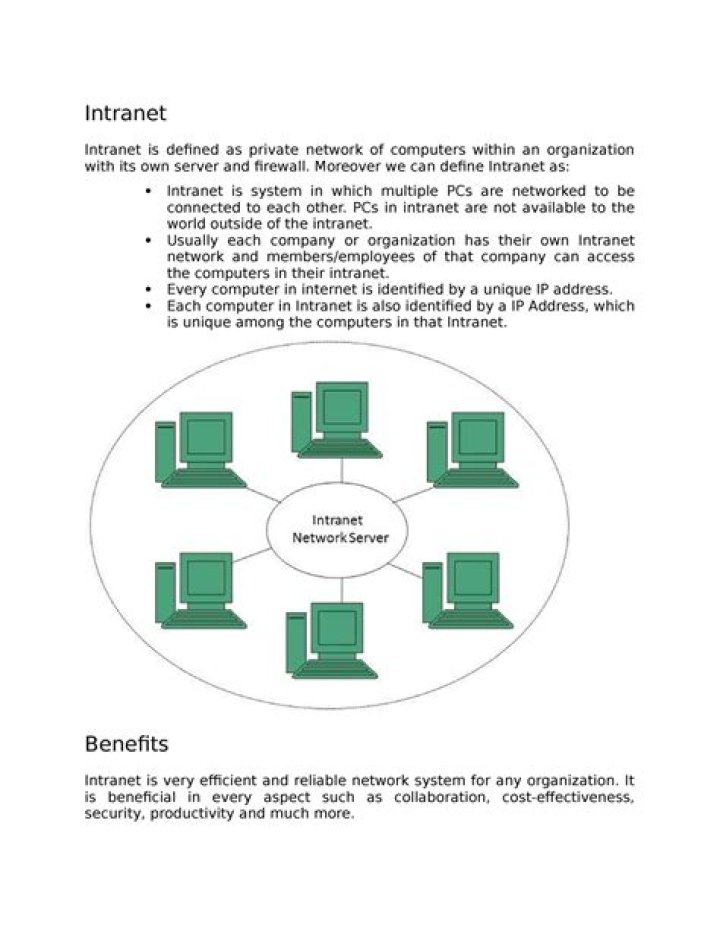 Intranet in computer network?