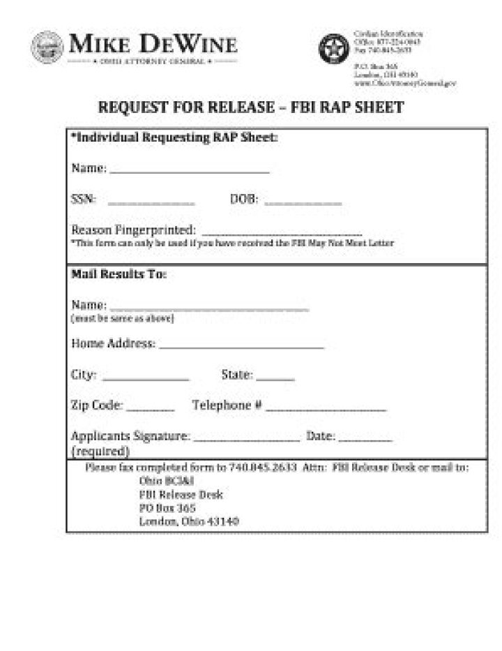 Is a rap sheet?