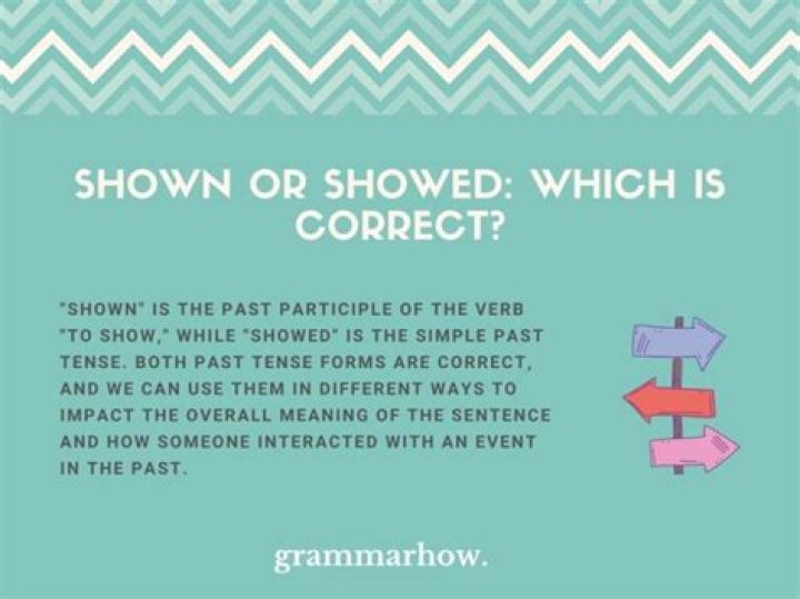 Is it have shown or have showed?