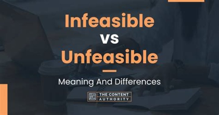 Is it infeasible or unfeasible?