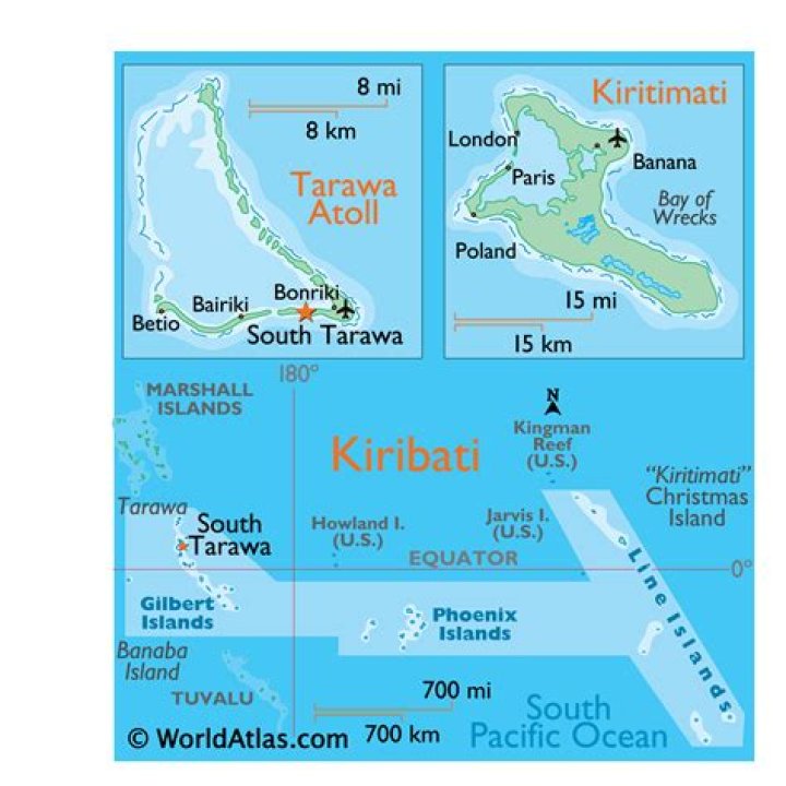 Is kiribati on the equator?