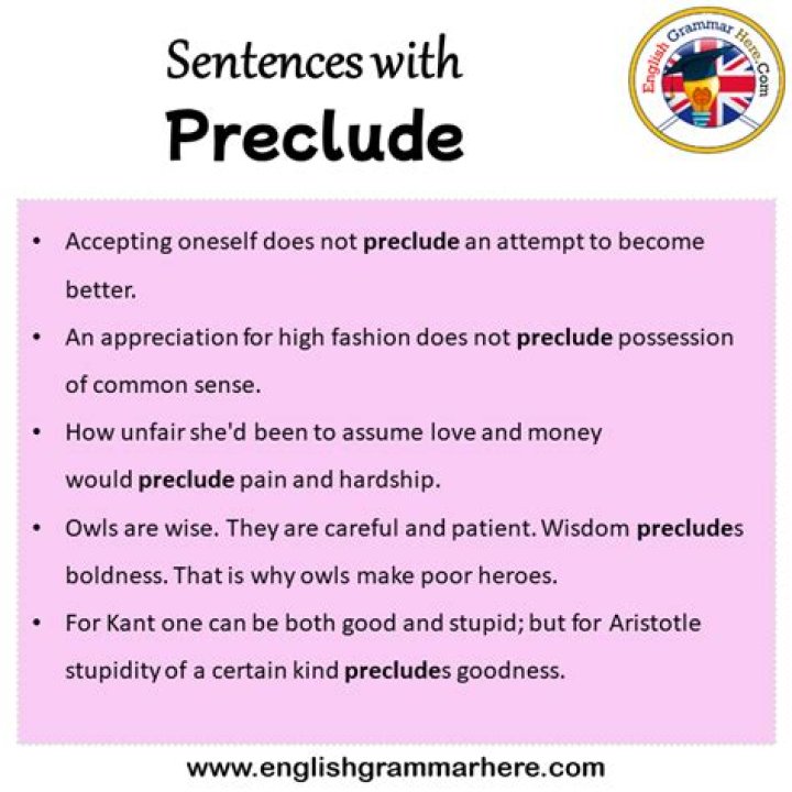 Is precludes a word?