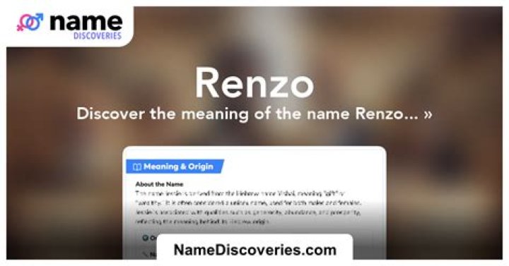 Is renzo a name?