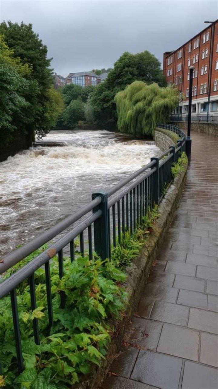 On the river in spate?
