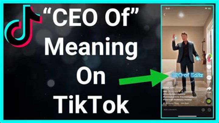 On tiktok what does ceo mean?