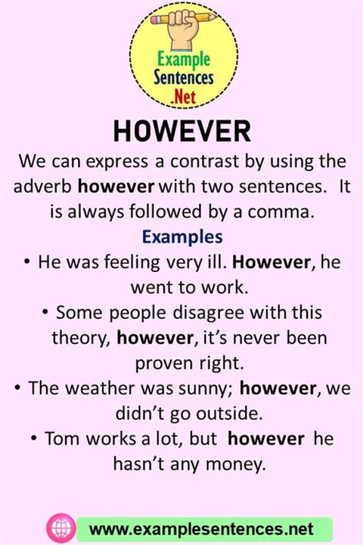 Were however in a sentence?