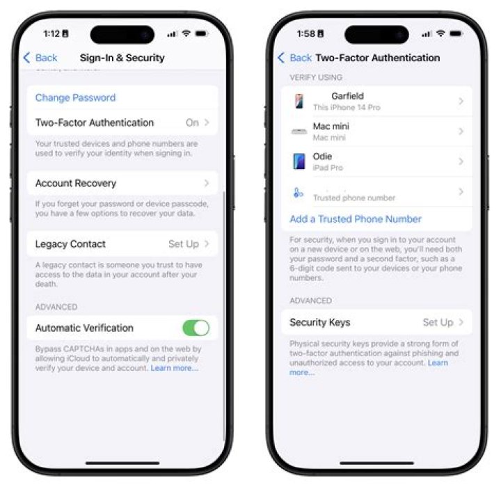 Were is security on iphone?