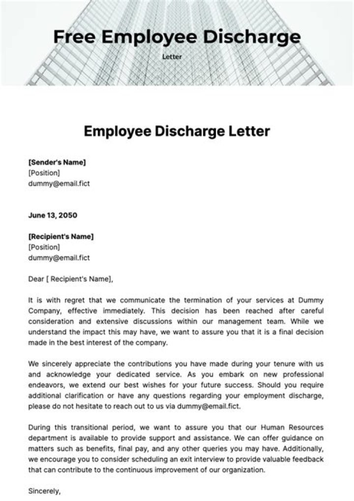 Were you discharged from a job?