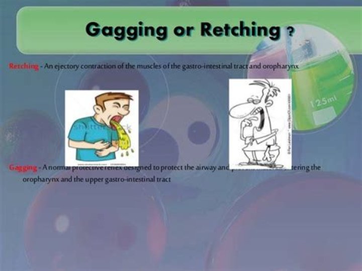 What causes gagging or dry heaving?