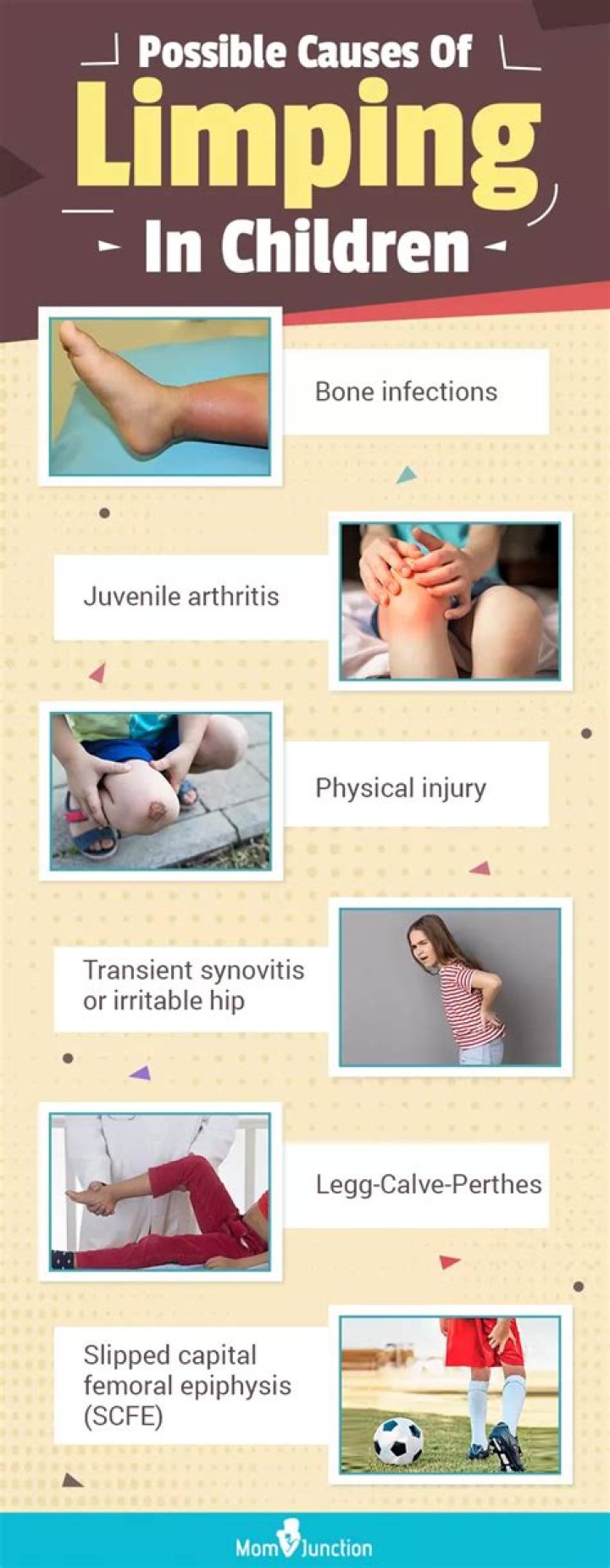 What causes limping in toddlers?