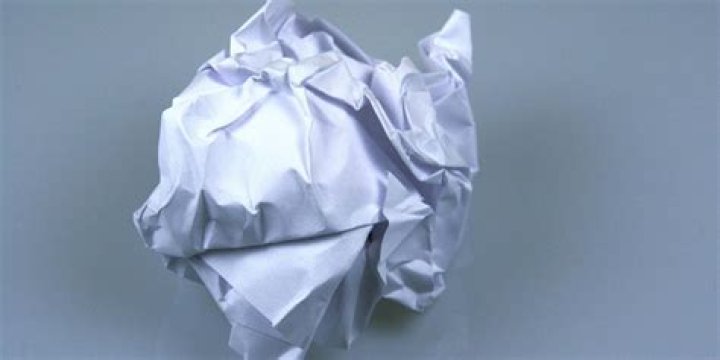 What crumpled paper means?