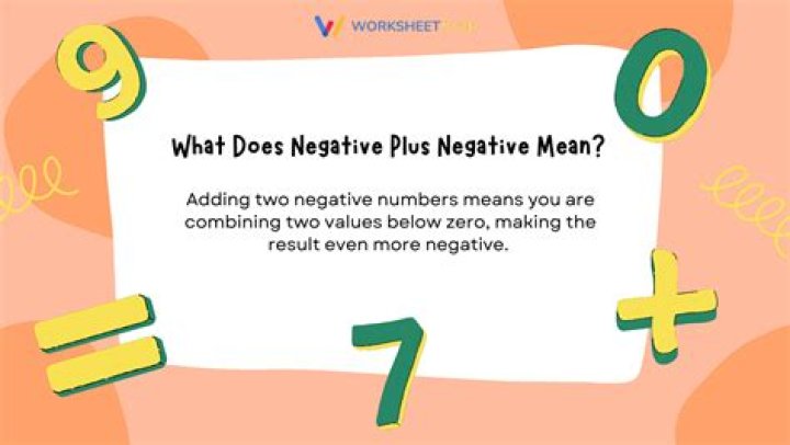 What does negative negative mean?