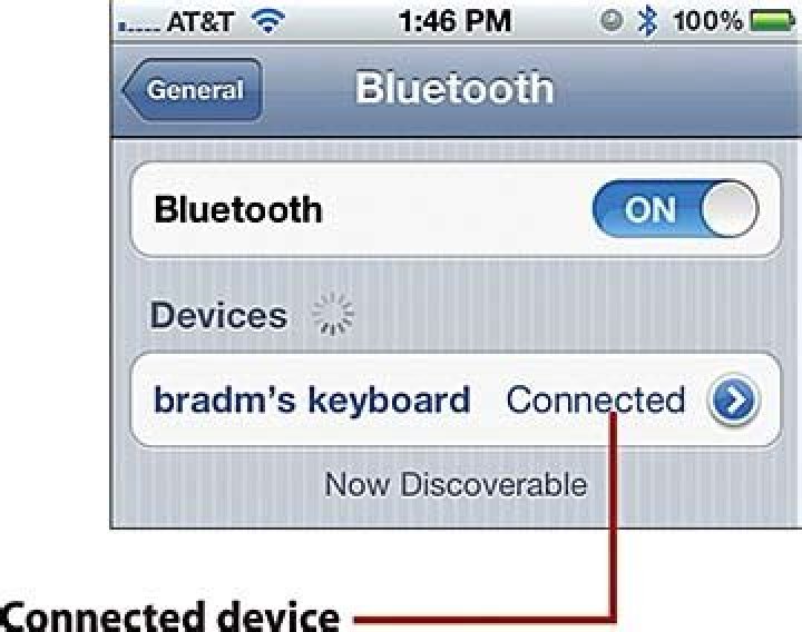 What does now discoverable as iphone mean?