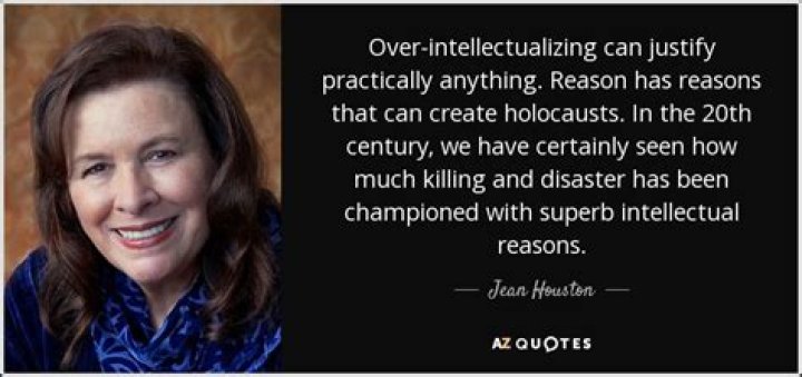 What does over intellectualizing mean?