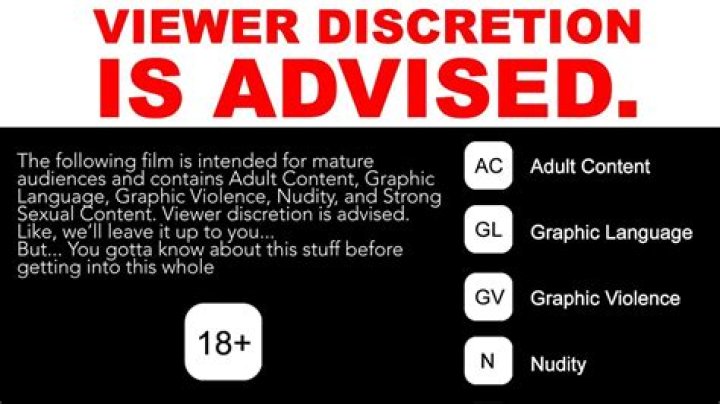 What does viewer discretion mean?