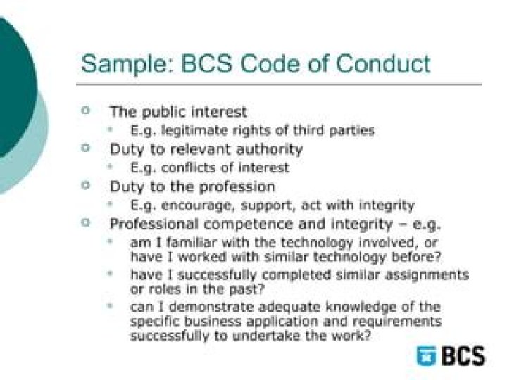 What is bcs code of conduct?