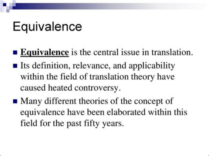 What is equivalence in translation?