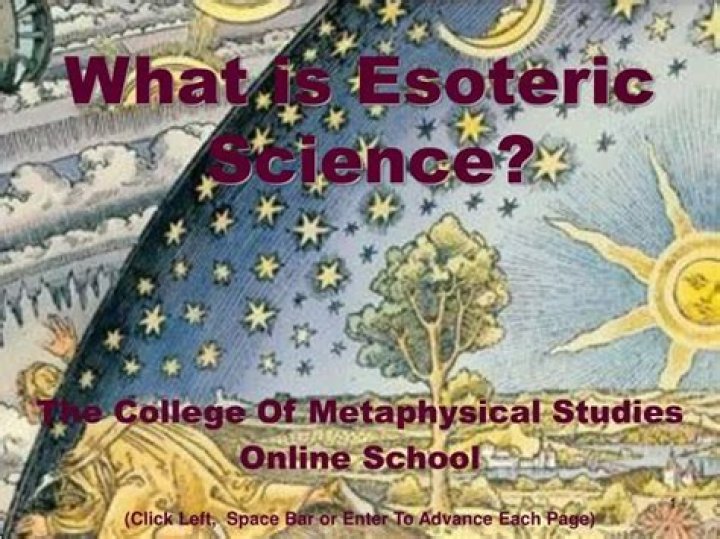 What is esoteric science?