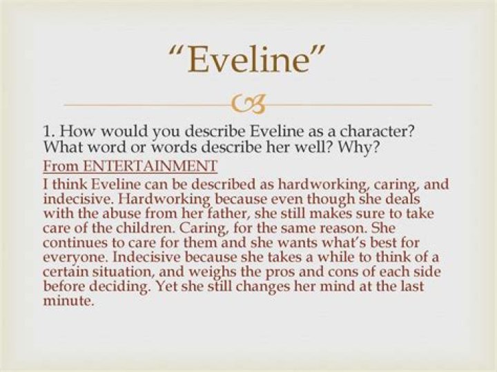 What is eveline's father like?