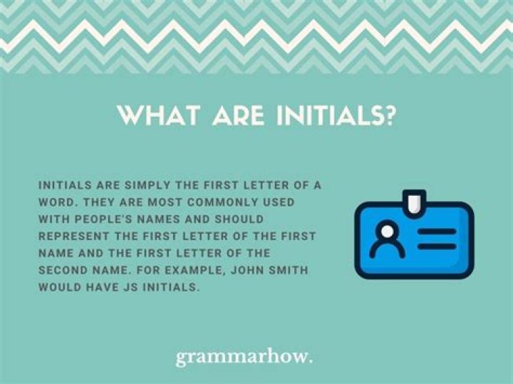 What is initials of name?