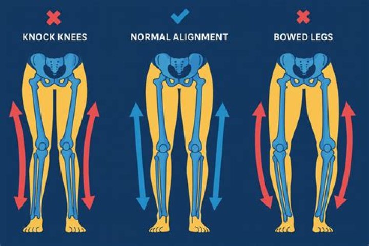 What is knock kneed appearance?