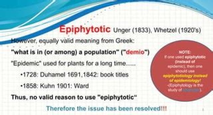 What is meant by epiphytotic disease?