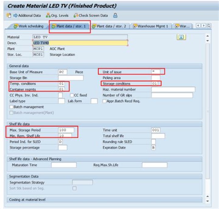 What is stawn field in sap?